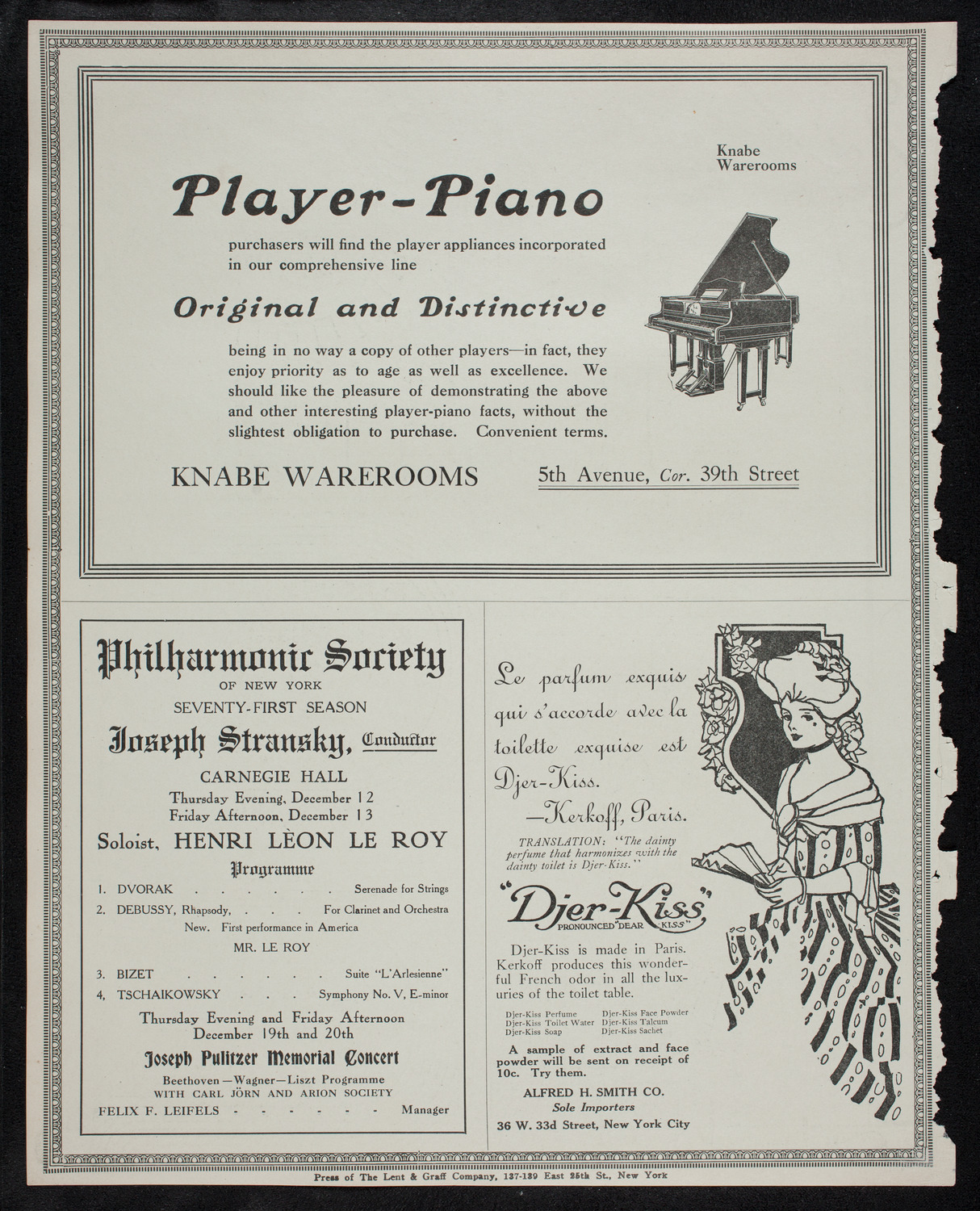 Boston Symphony Orchestra, December 7, 1912, program page 12