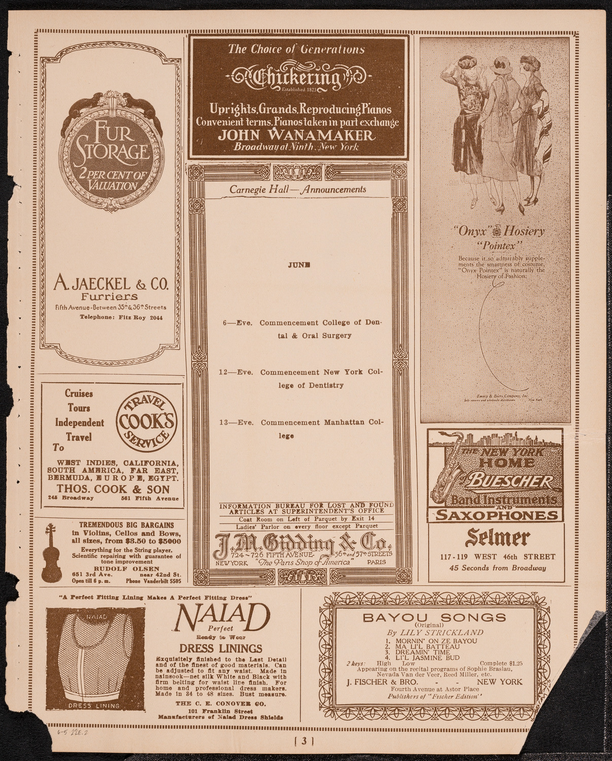 Victor Talking Machine Company, June 5, 1922, program page 3