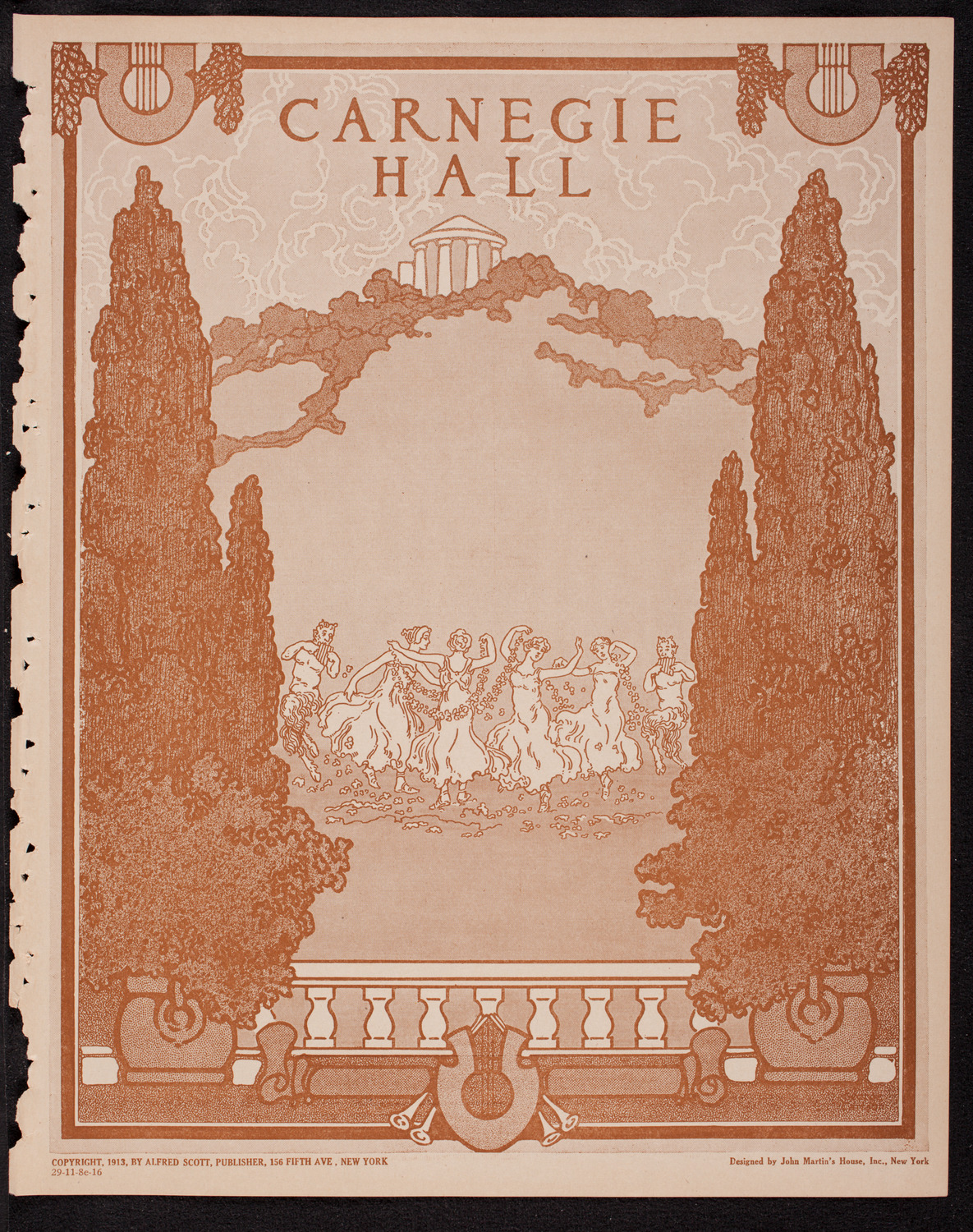 Home Symphony Concert: New York Philharmonic, November 8, 1916, program page 1