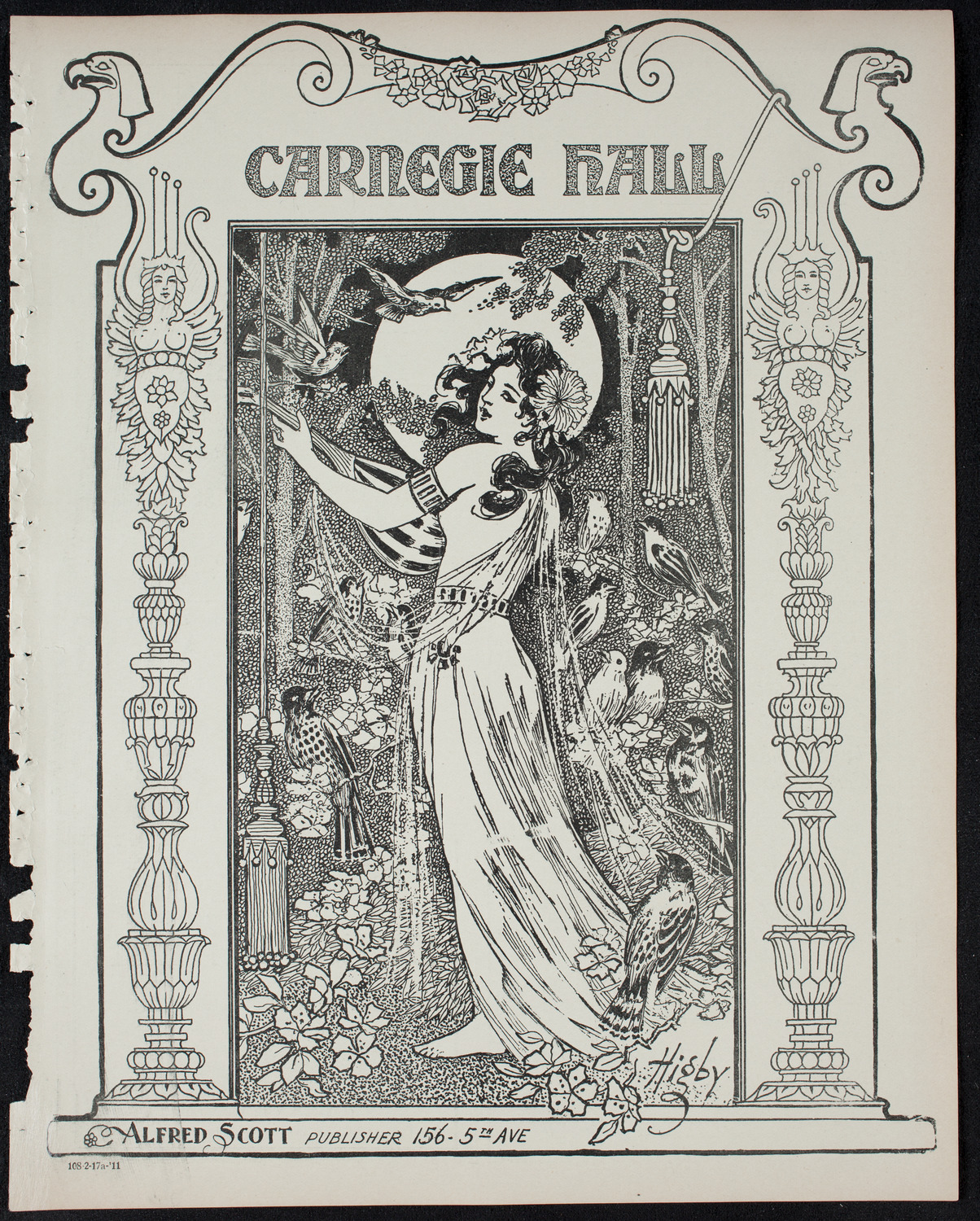 New York Philharmonic, February 17, 1911, program page 1