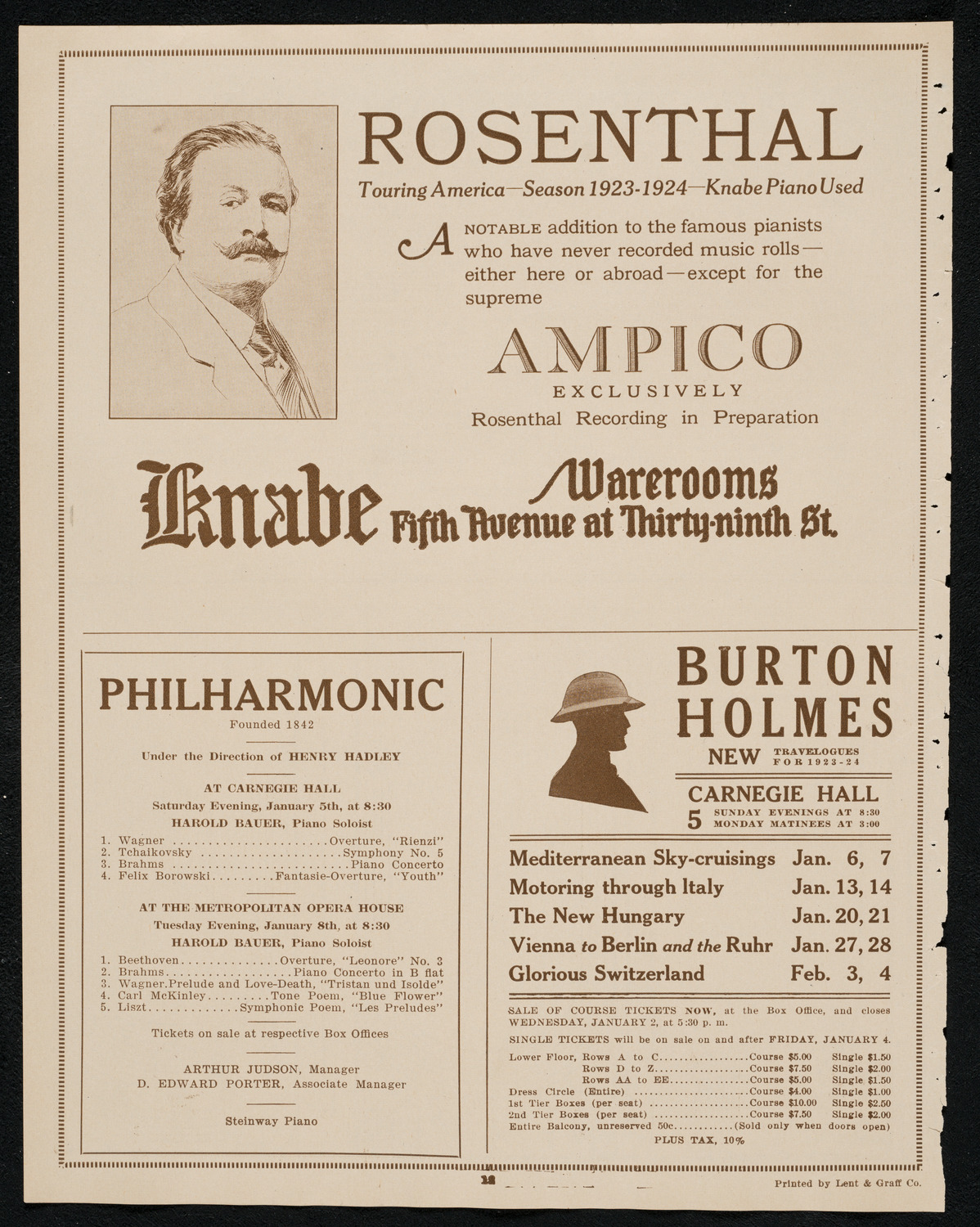 Boston Symphony Orchestra, January 5, 1924, program page 12