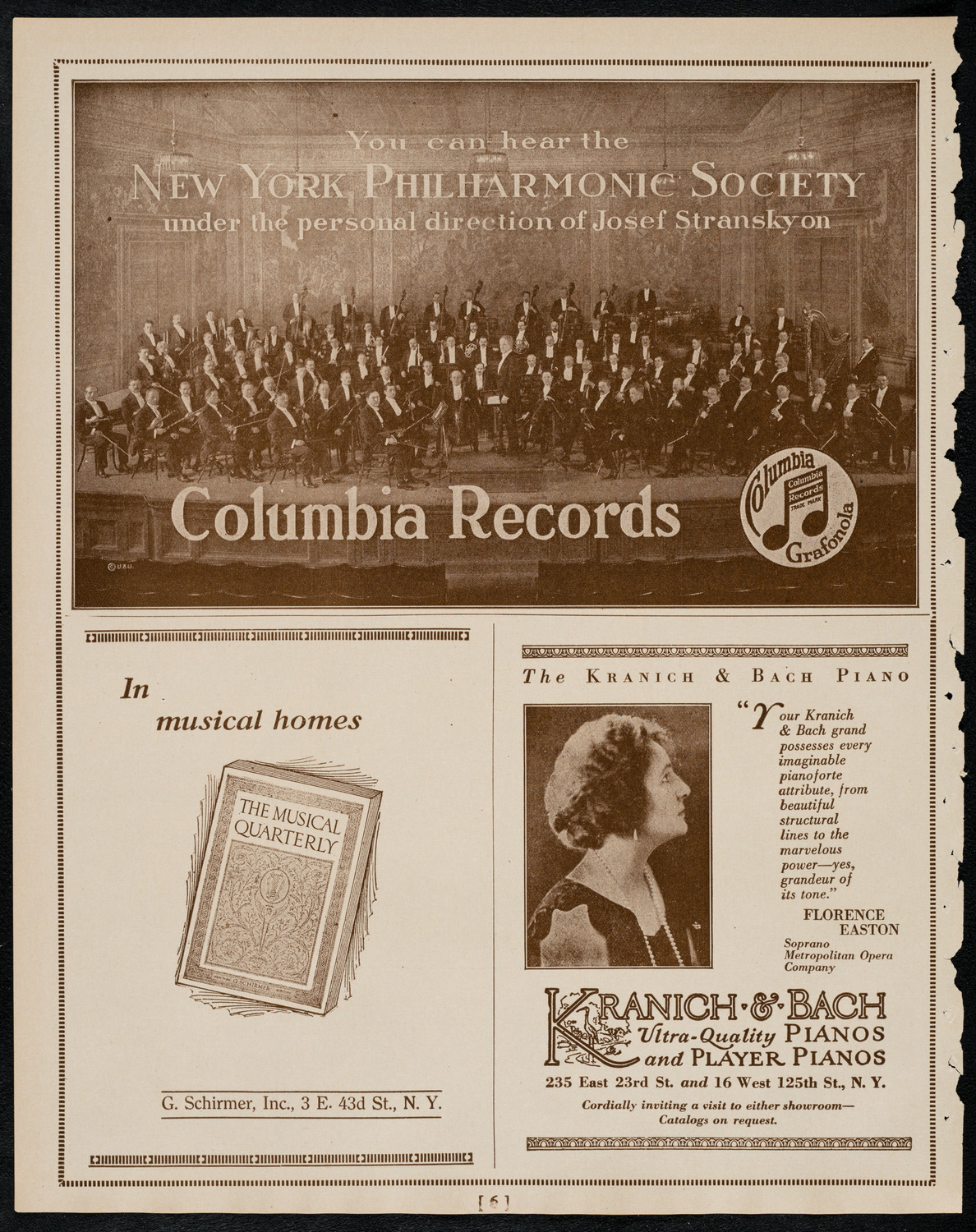 New York Symphony Orchestra, March 9, 1922, program page 6