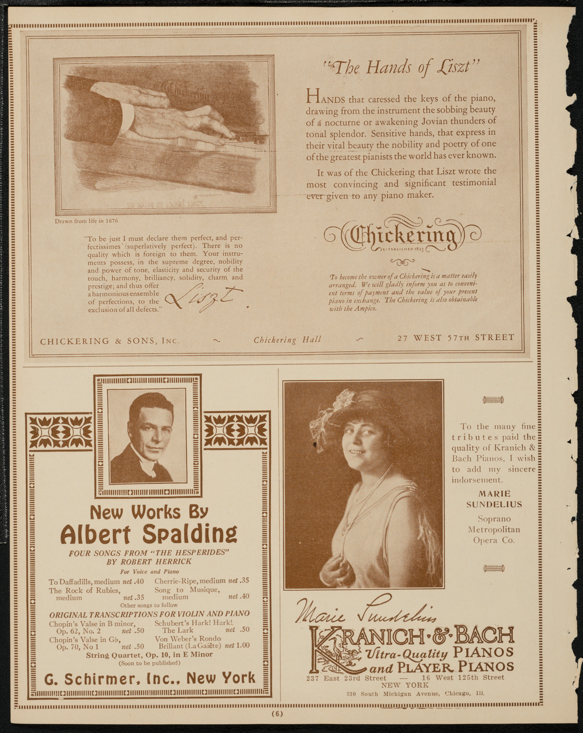 New York Philharmonic, March 28, 1925, program page 6