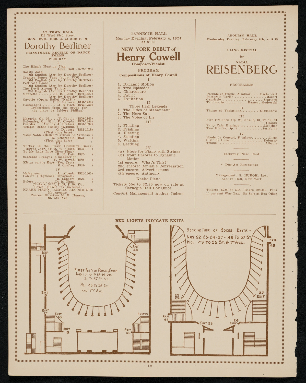 Boston Symphony Orchestra, January 31, 1924, program page 10