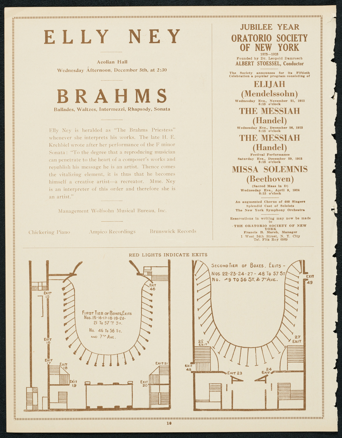 Philadelphia Orchestra, November 20, 1923, program page 10