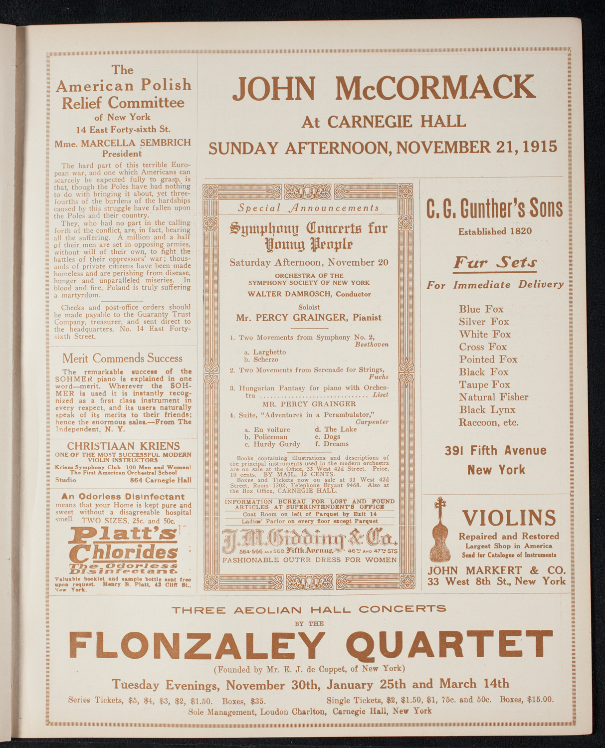 Meeting: The Humanitarian Cult, November 16, 1915, program page 9