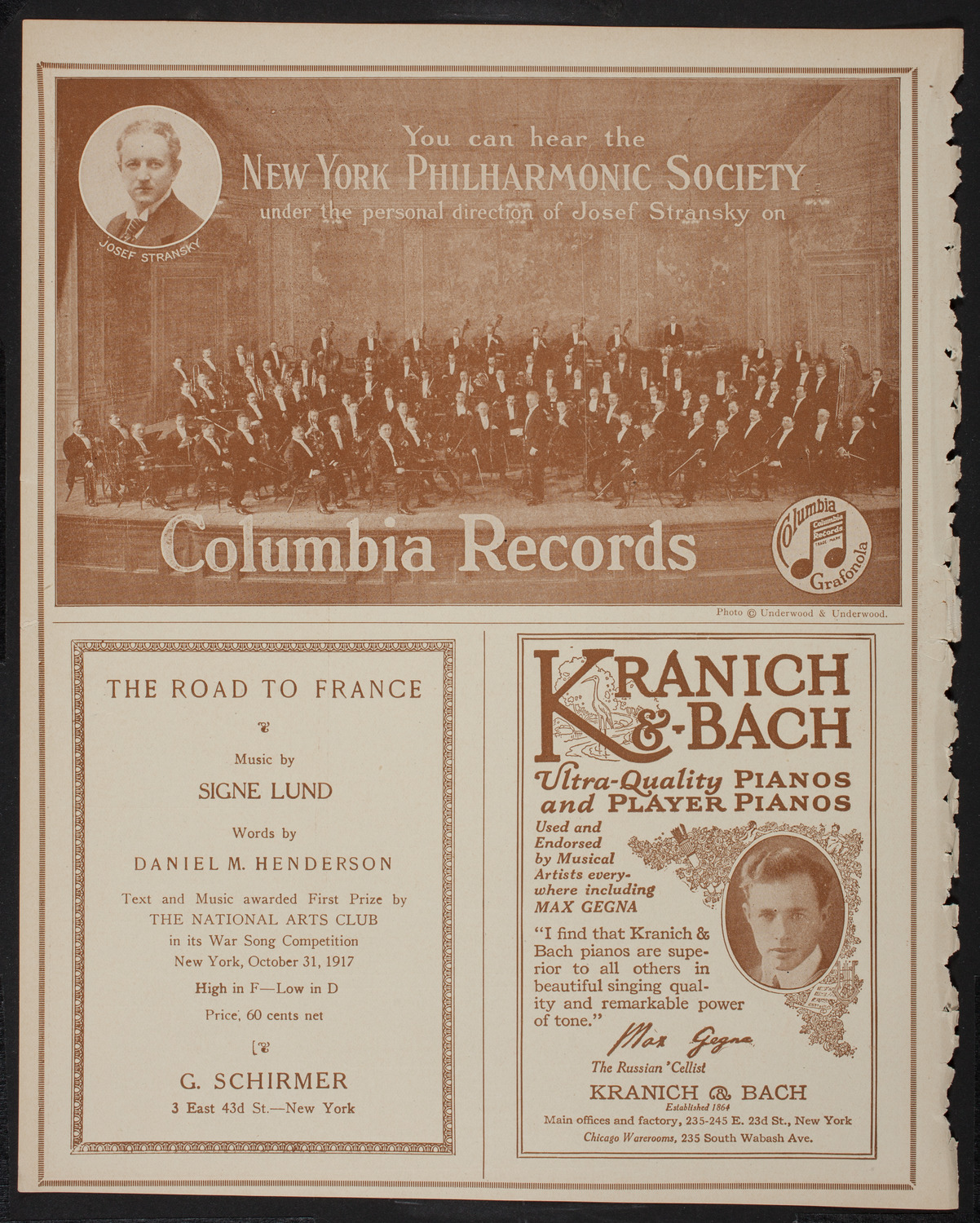 New York Philharmonic, January 12, 1918, program page 6