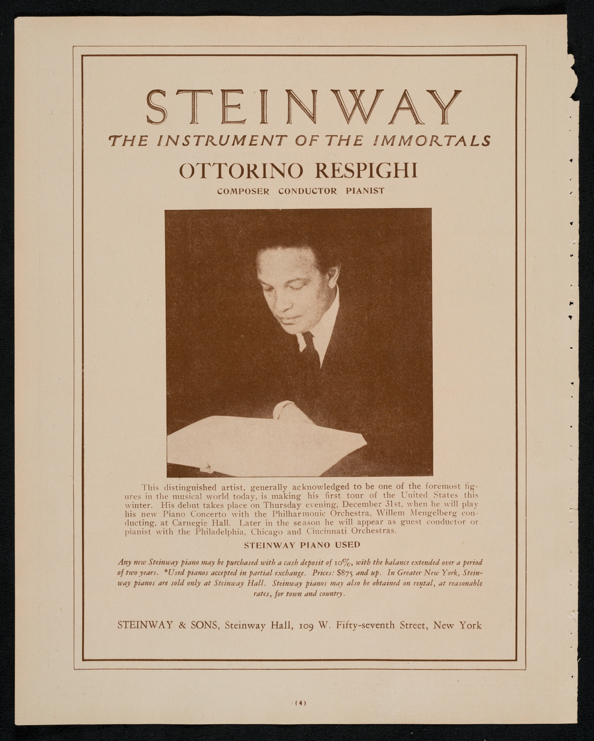 Roland Hayes, Tenor, December 30, 1925, program page 4