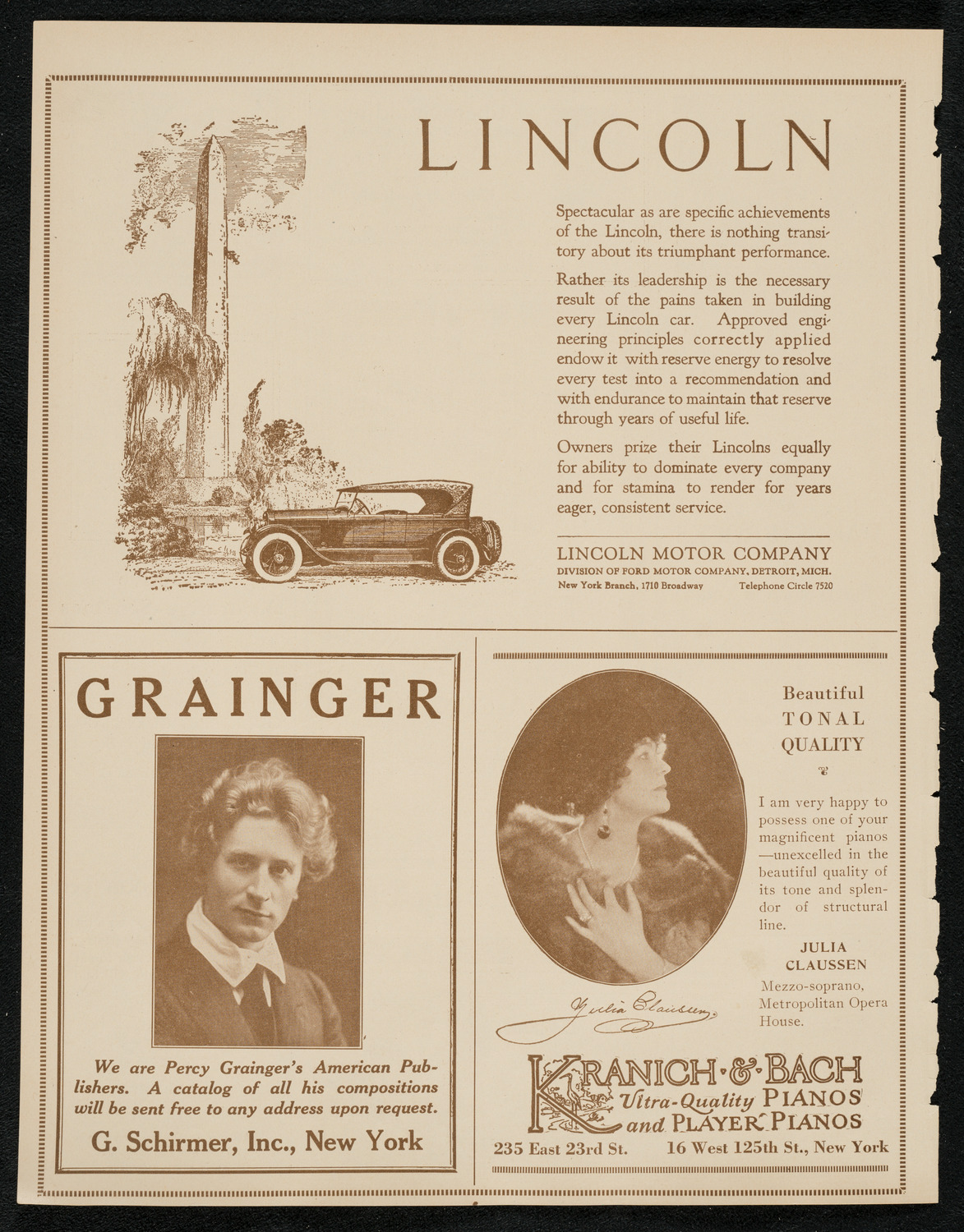 Benefit: American Committee for Relief of German Children, May 11, 1924, program page 6