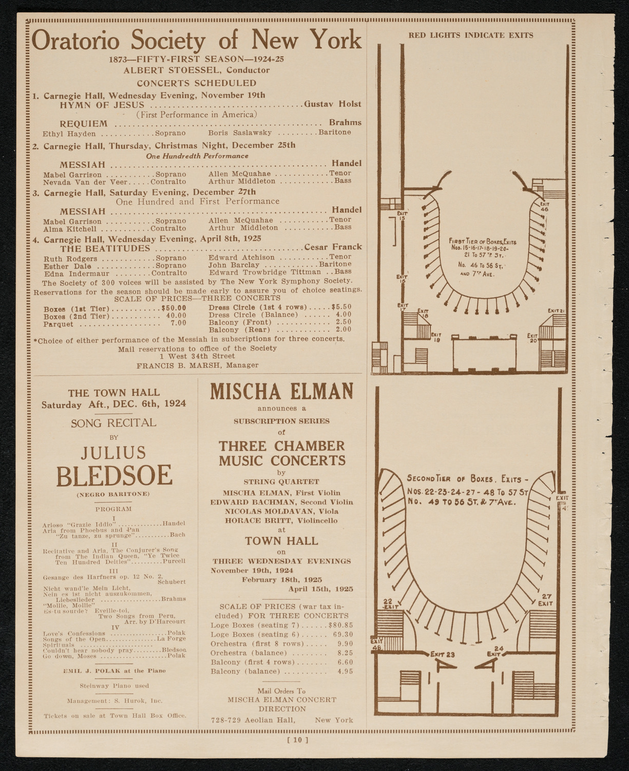 Louise Homer, Contralto, and Louise Homer Stires, Soprano, October 26, 1924, program page 10