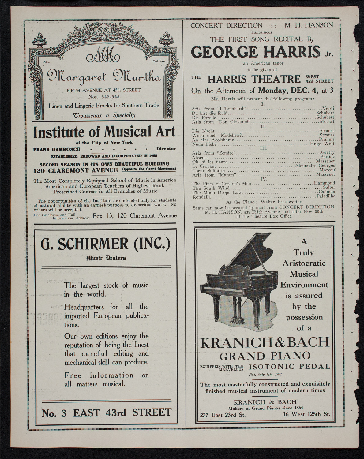 Symphony Concert for Young People, November 25, 1911, program page 6