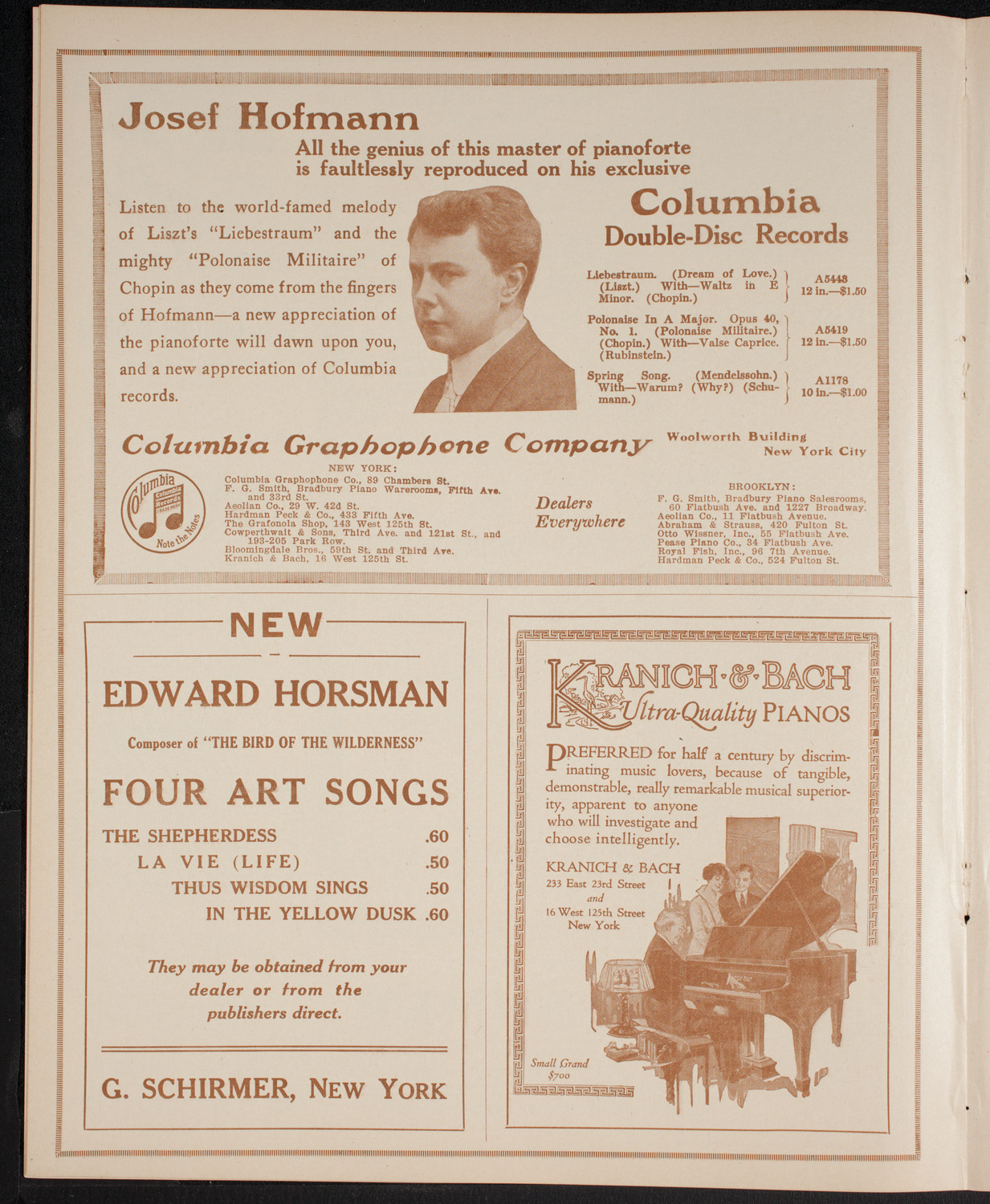 New York Philharmonic, March 5, 1916, program page 6