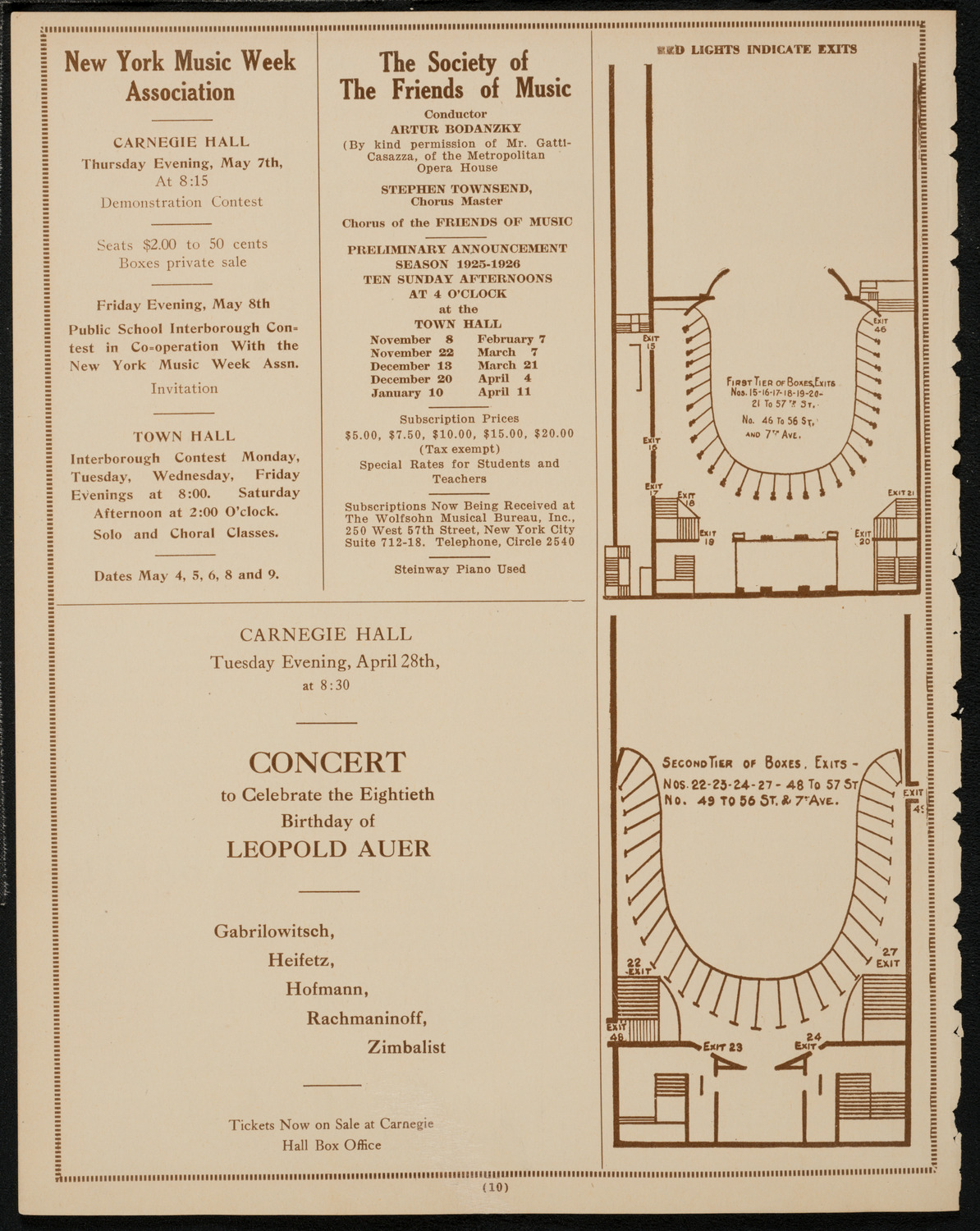 Mass Meeting for Women, April 27, 1925, program page 10