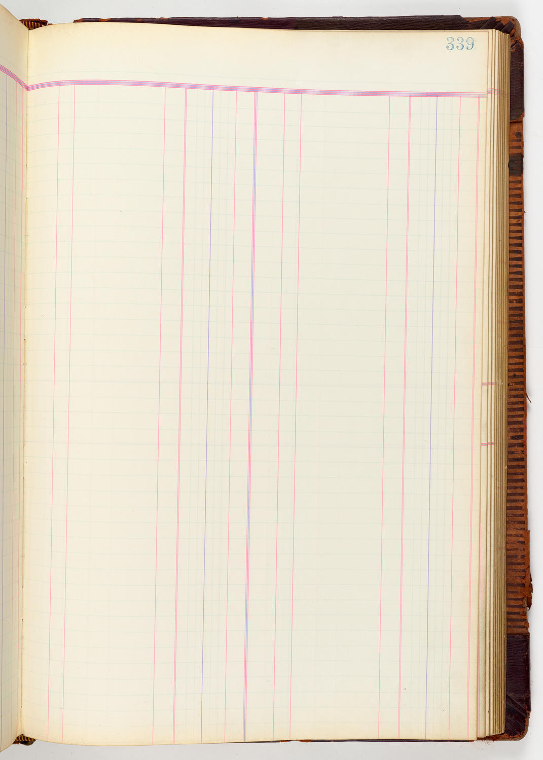 Music Hall Accounting Ledger, volume 3, page 339