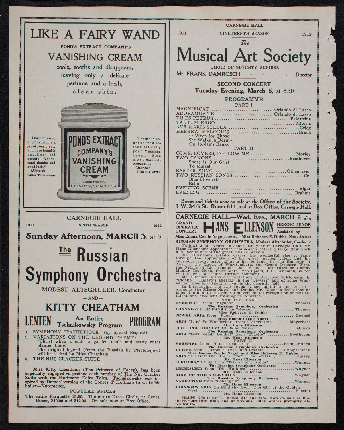 Symphony Concert for Young People: Senior and Junior Orchestras of the Music School Settlement, March 2, 1912, program page 8