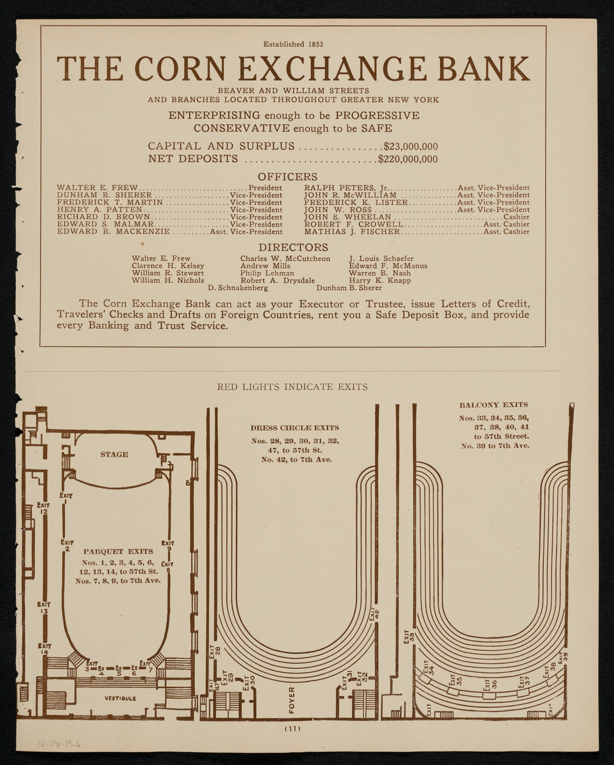 New York Philharmonic, October 29, 1925, program page 11