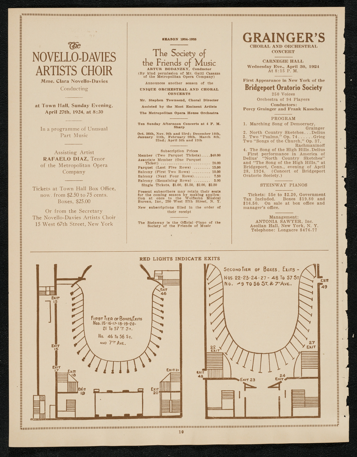 Benefit: St. Andrews One Cent Coffee Stands Society, April 24, 1924, program page 10