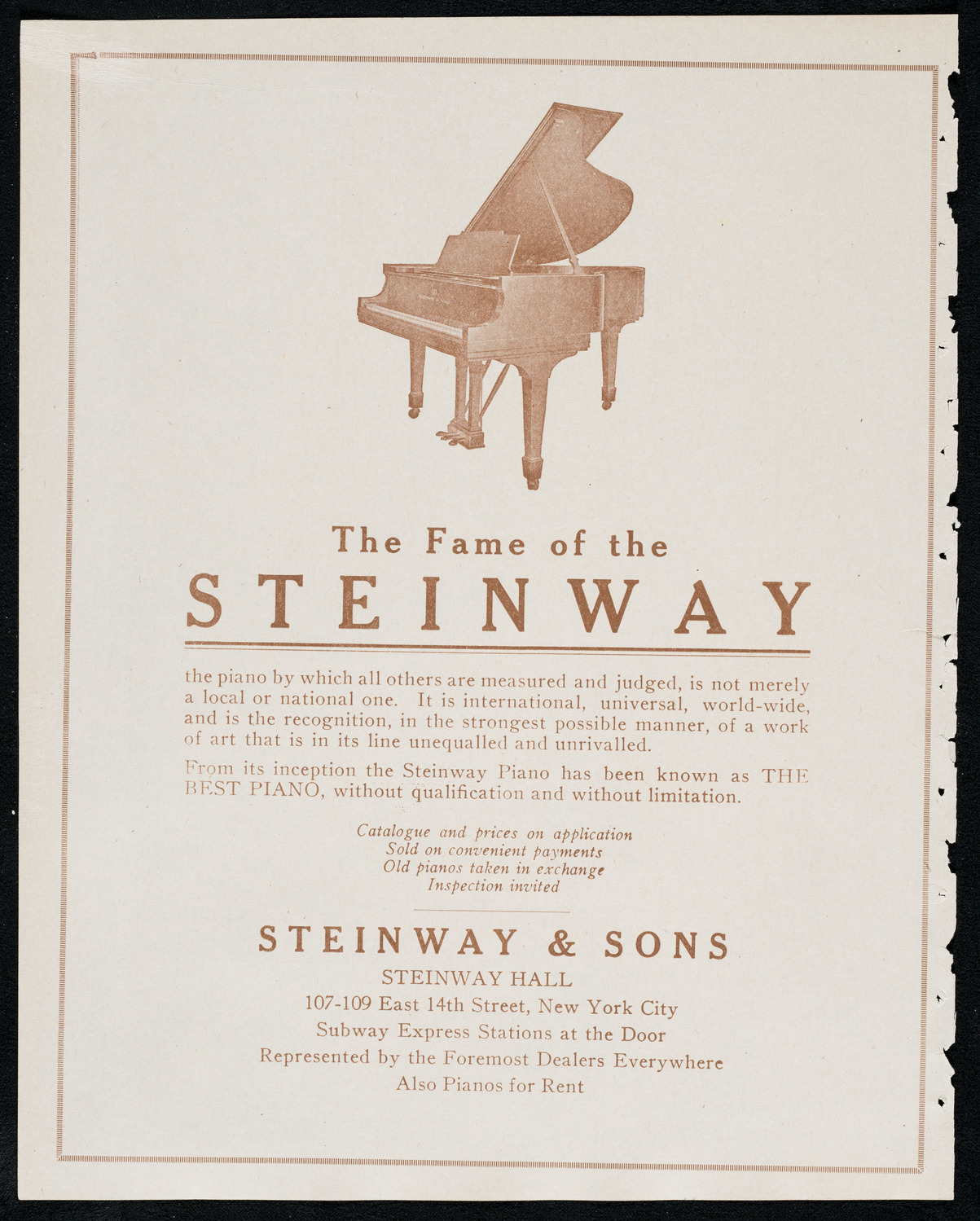 Stell Andersen, Piano, November 19, 1920, program page 4