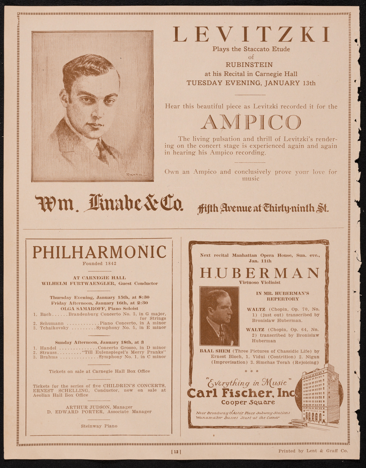 Allen McQuhae, Tenor, January 11, 1925, program page 12