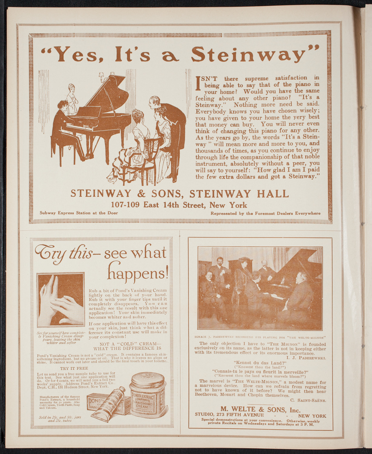Fritz Kreisler, Violin, December 12, 1915, program page 4