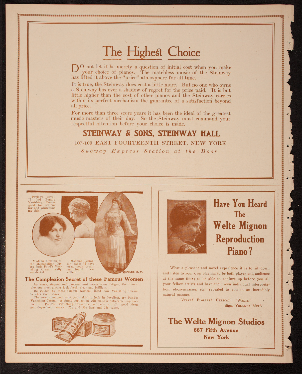 New York Philharmonic, March 10, 1917, program page 4