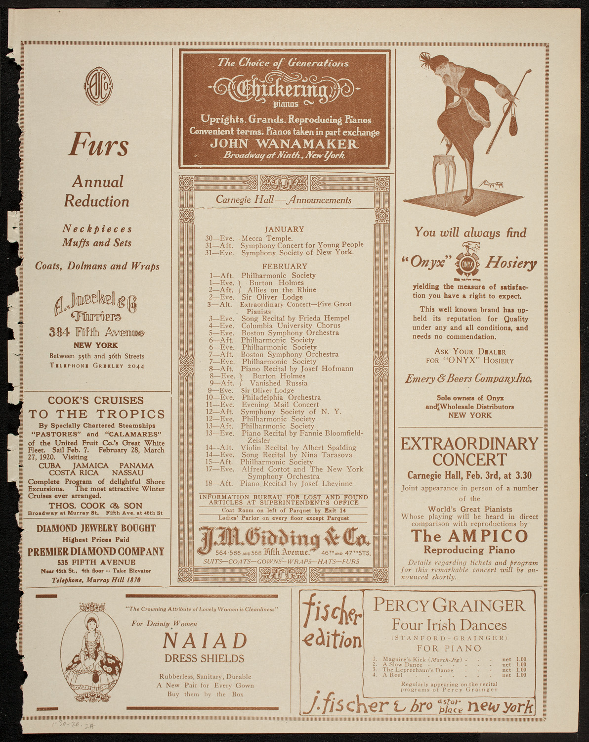 Mecca Temple Ceremonial Session, January 30, 1920, program page 3