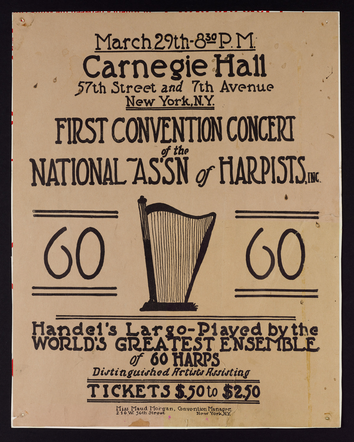 National Association of Harpists, March 29, 1921