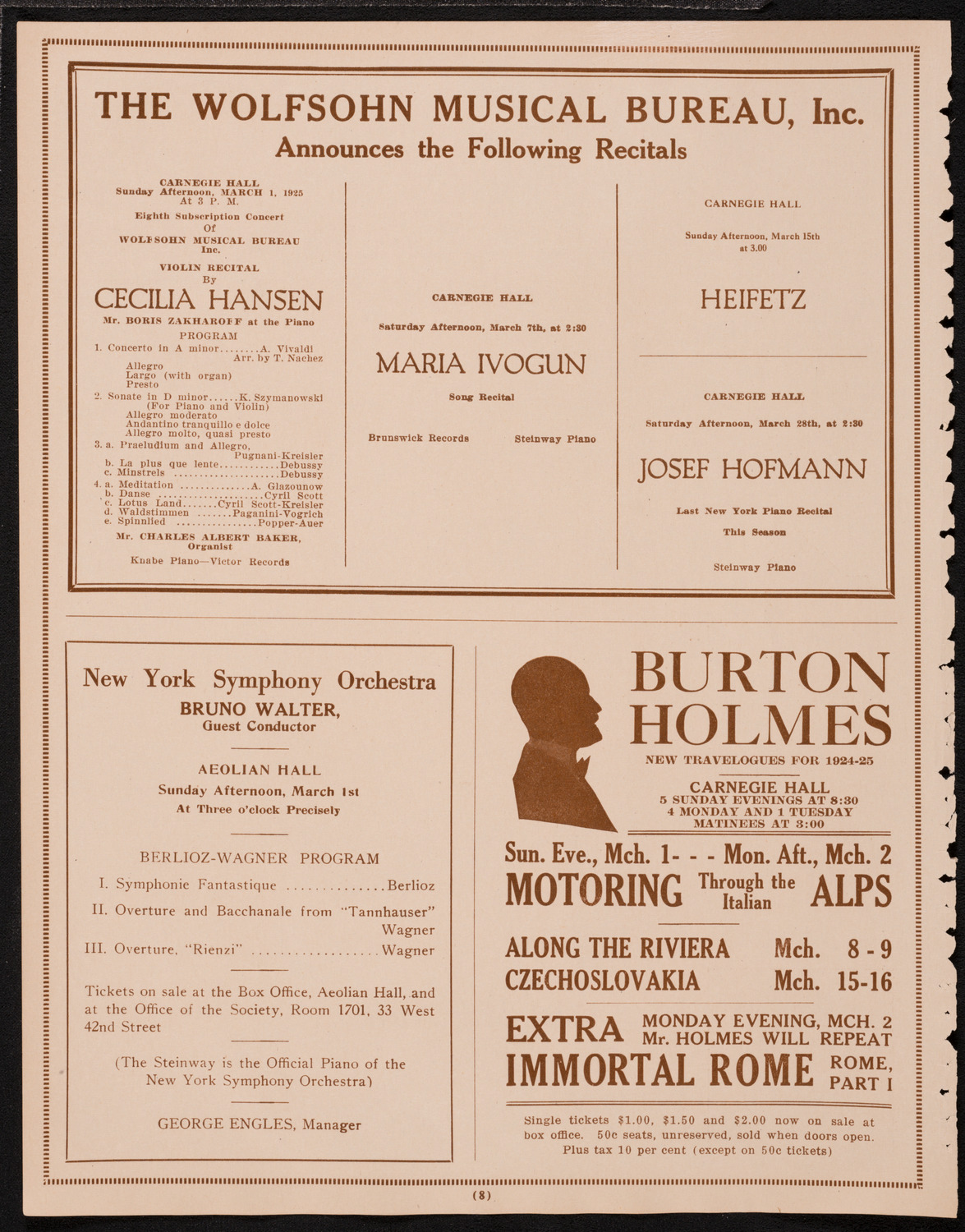 Symphony Concert for Young People, February 28, 1925, program page 8