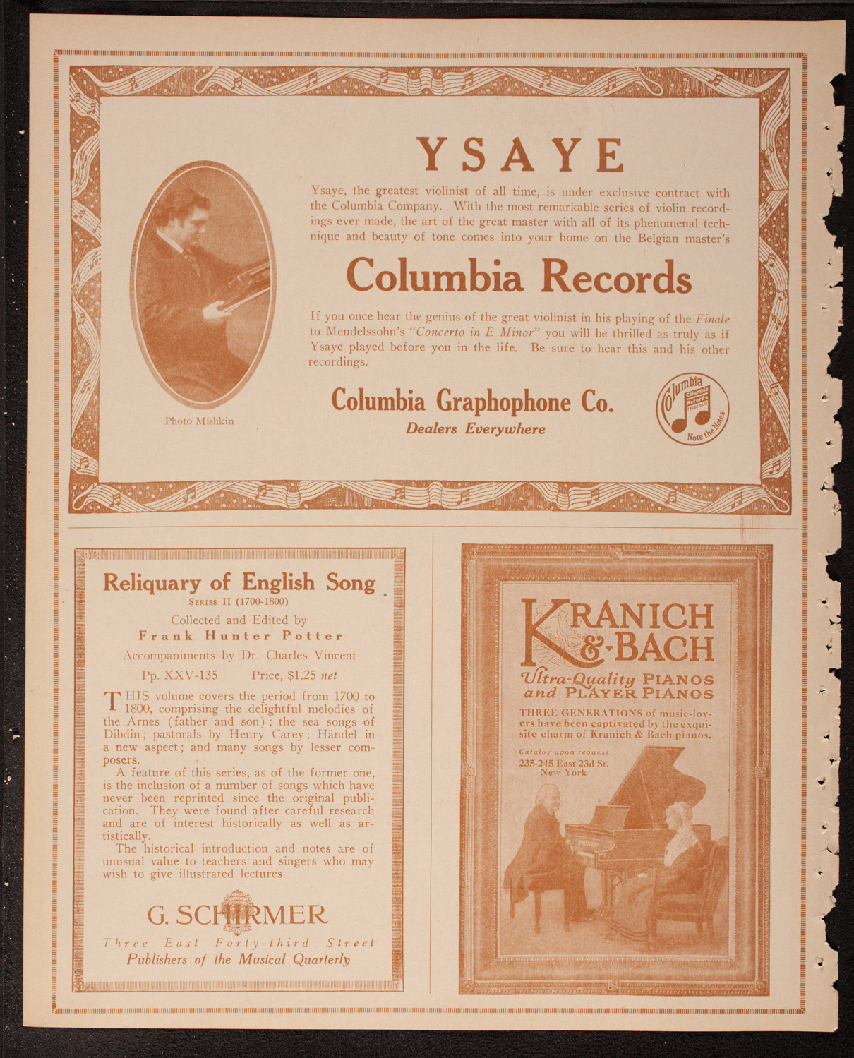 New York Philharmonic, March 25, 1917, program page 6