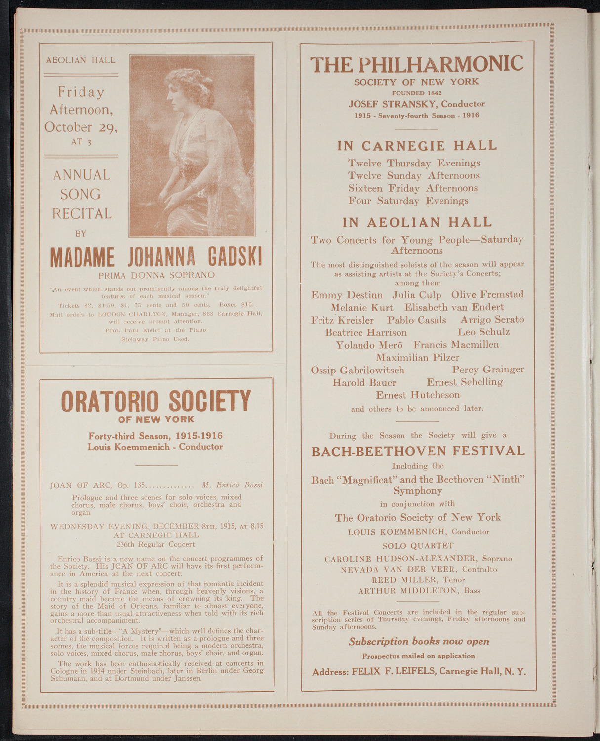 Fashion Show: "Yesterday or To-Morrow", October 9, 1915, program page 10