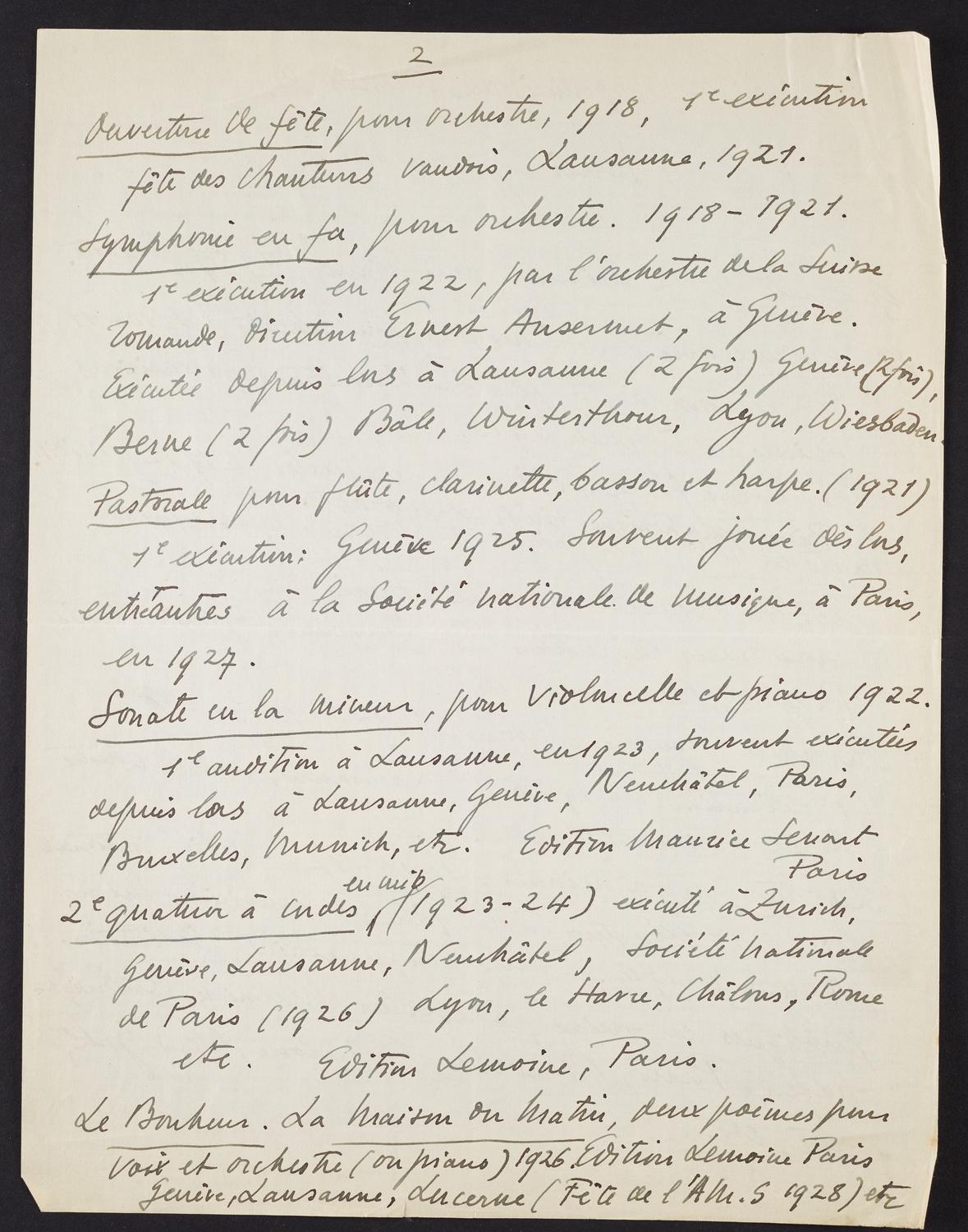 Correspondence from Henri Gagnebin to David Ewen, page 7 of 8