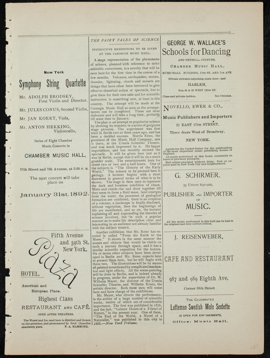 Robert Burns Anniversary Festival, January 25, 1892, program page 9