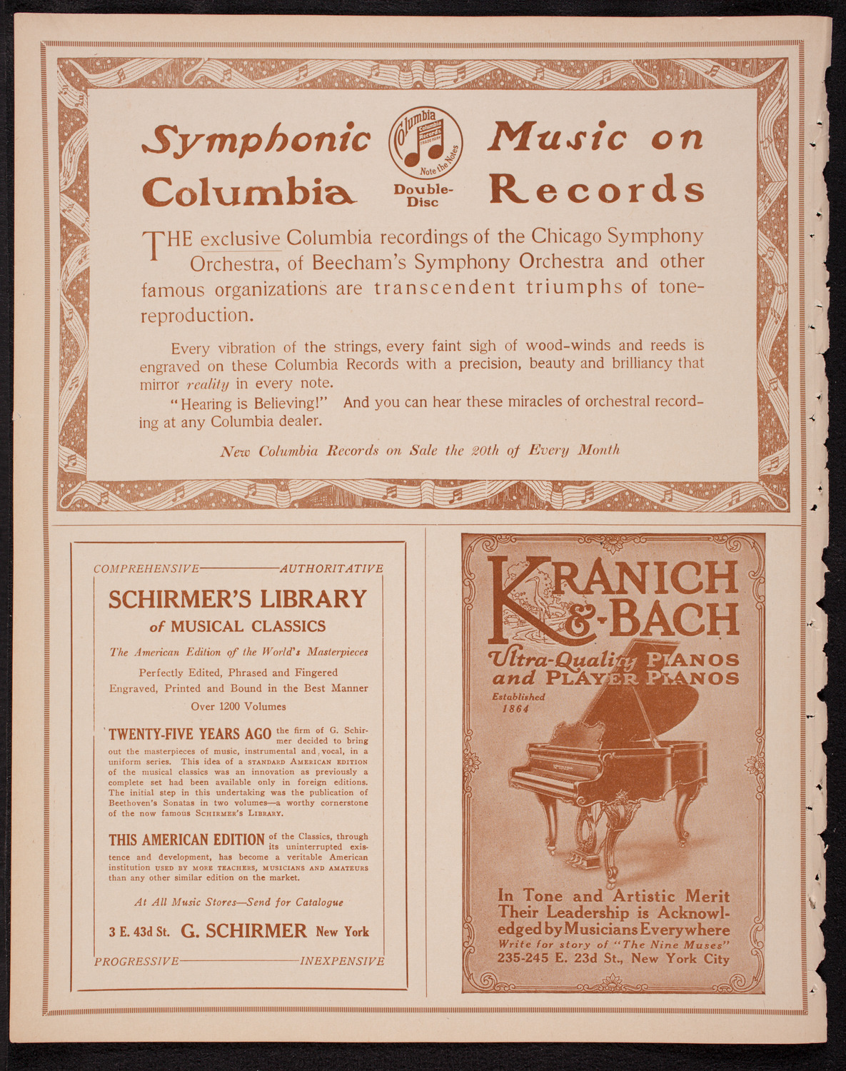 Boston Symphony Orchestra, November 4, 1916, program page 6