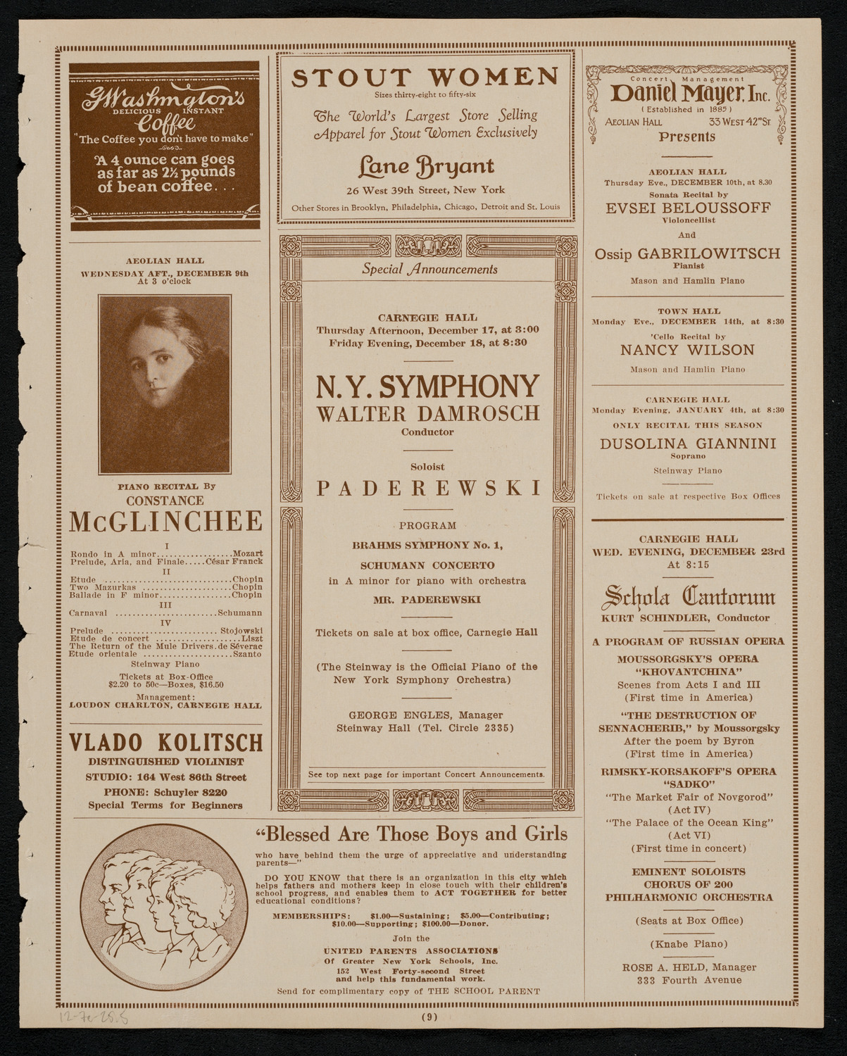 Benefit: Sanoker Relief, December 7, 1925, program page 9