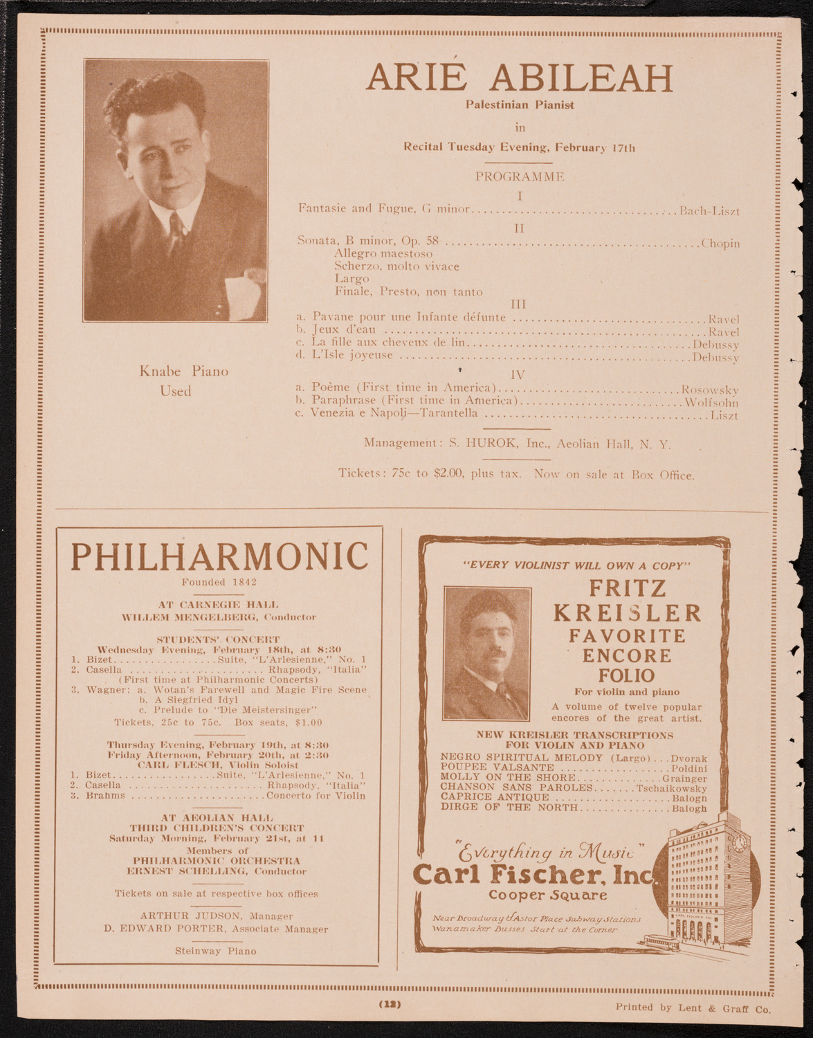 State Symphony Orchestra of New York, February 17, 1925, program page 9