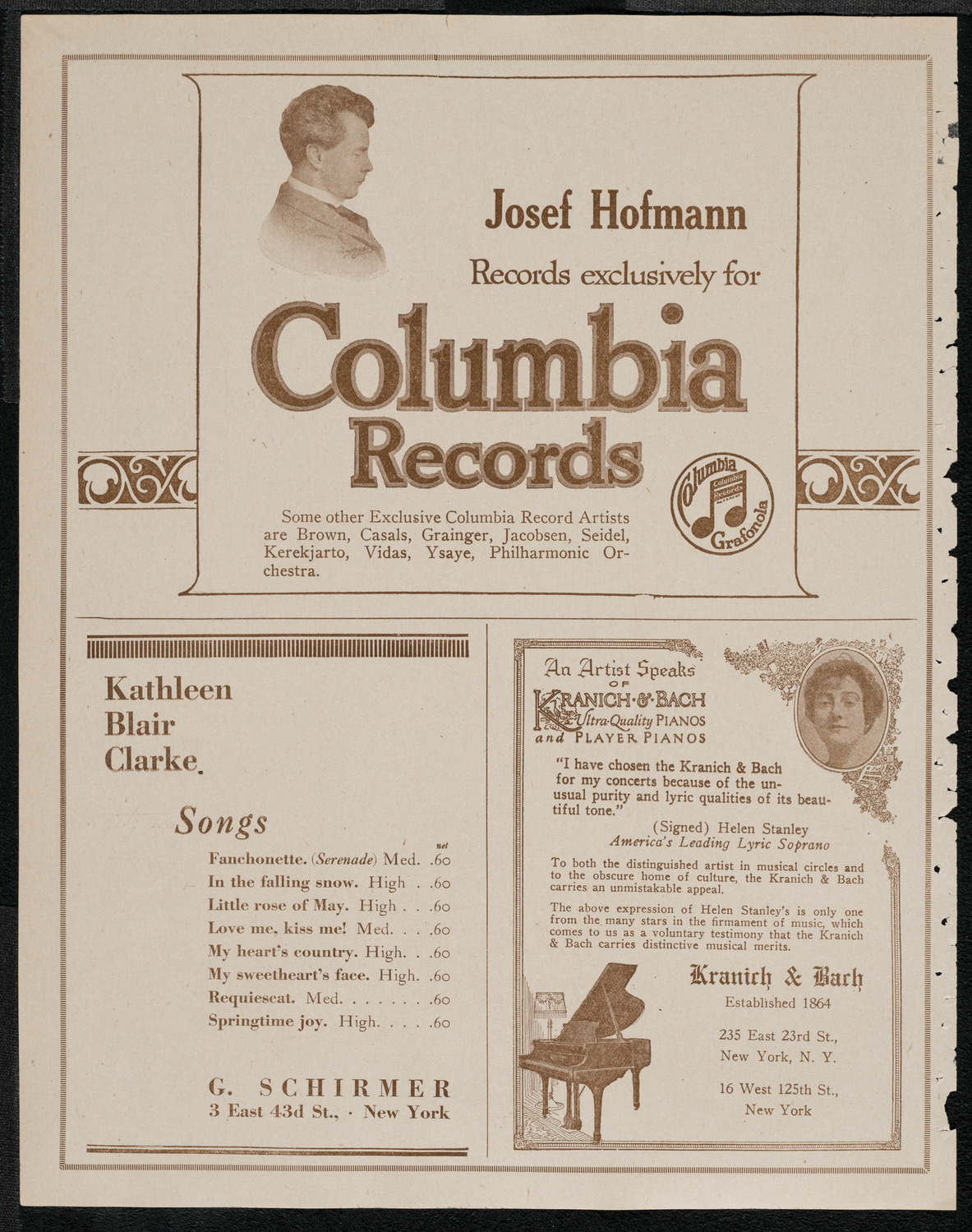 National Symphony Orchestra, March 20, 1921, program page 6