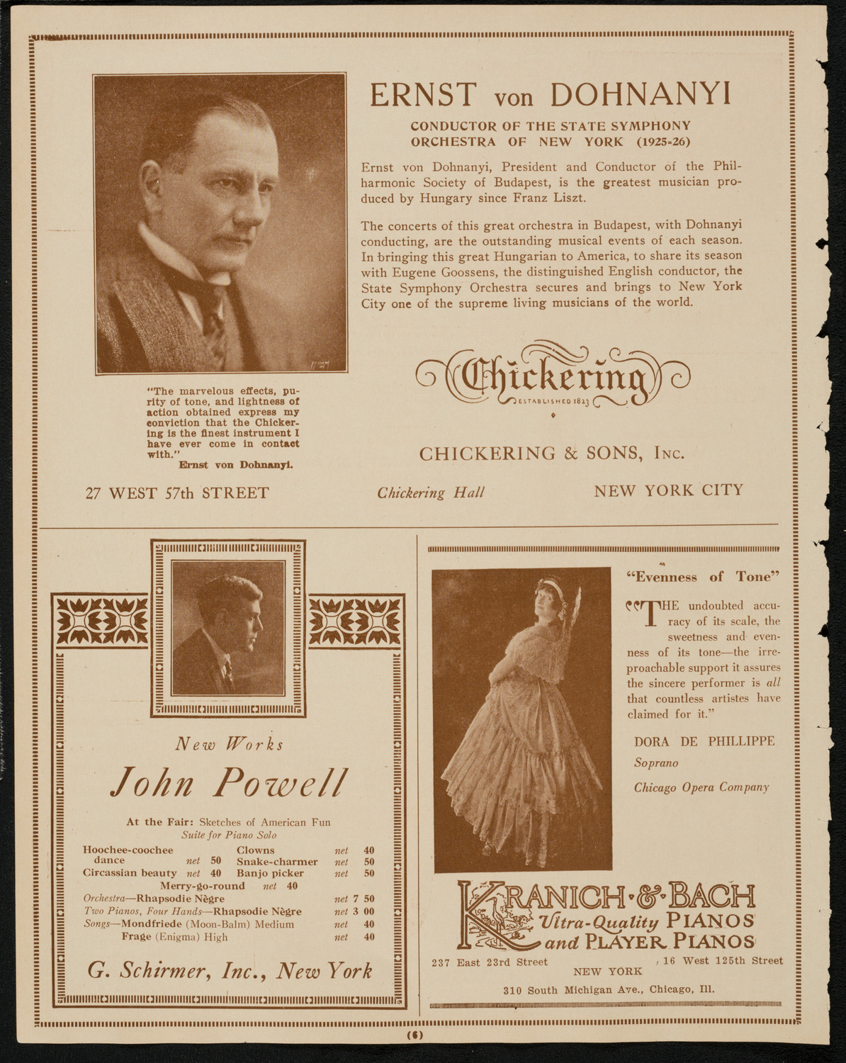 Freiheit Gesang Verein, May 9, 1925, program page 6