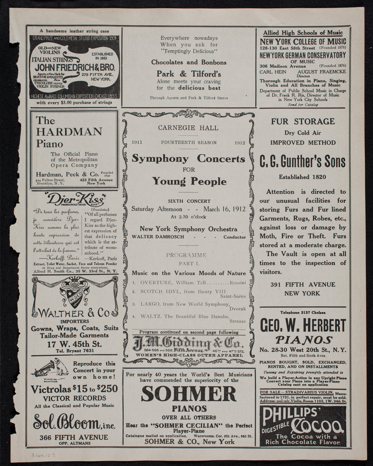 Symphony Concert for Young People, March 16, 1912, program page 5