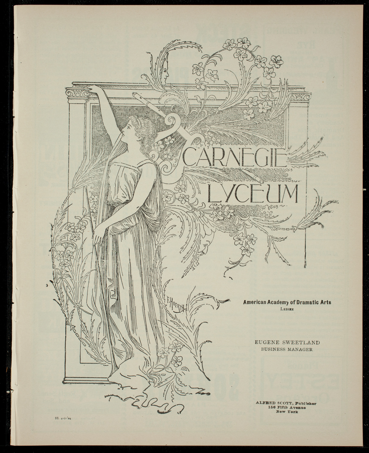 Student Violin Recital by Pupils of Max Bendix, April 2, 1904, program page 1