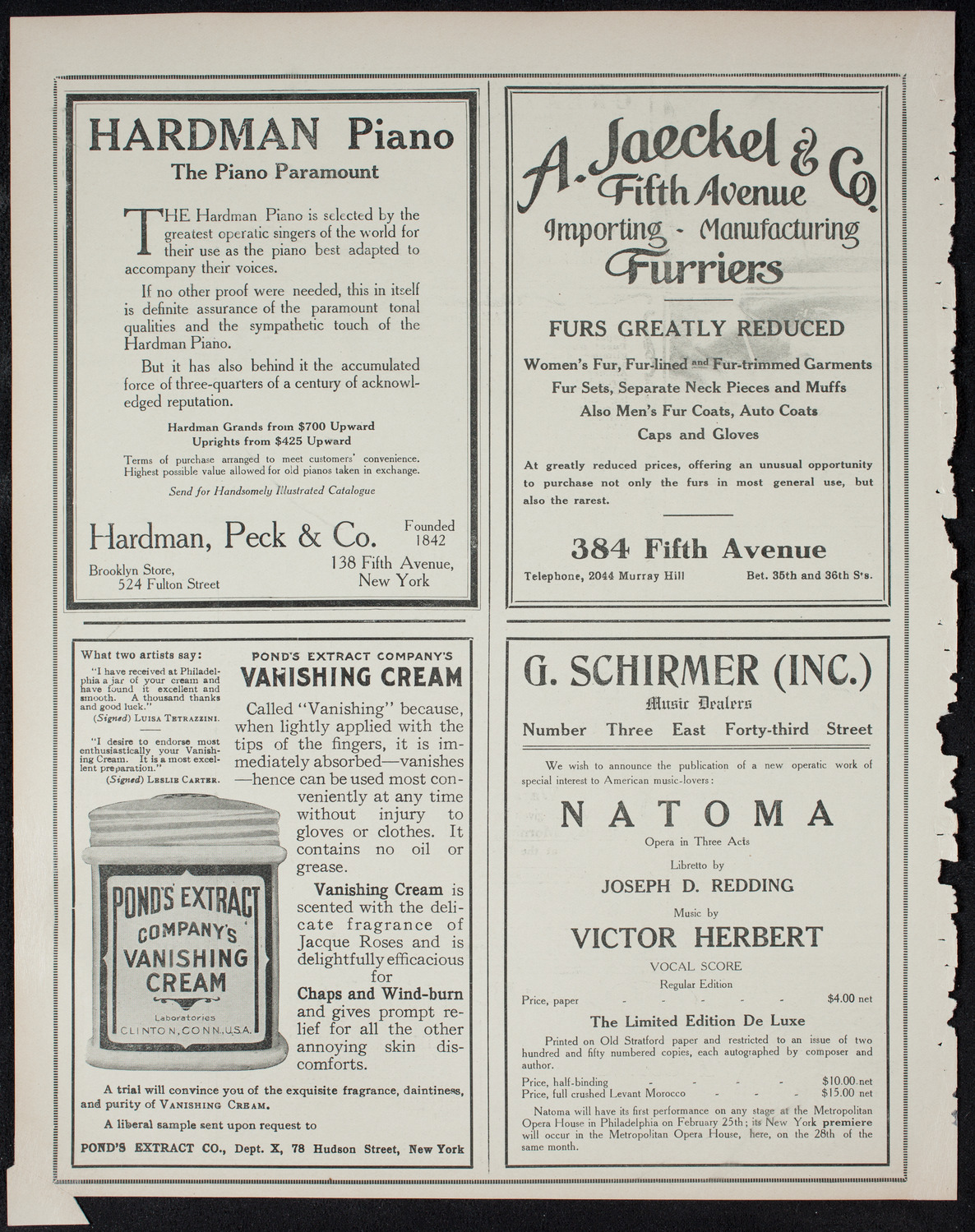 Burton Holmes Travelogue: Passion Play of 1910, February 19, 1911, program page 8