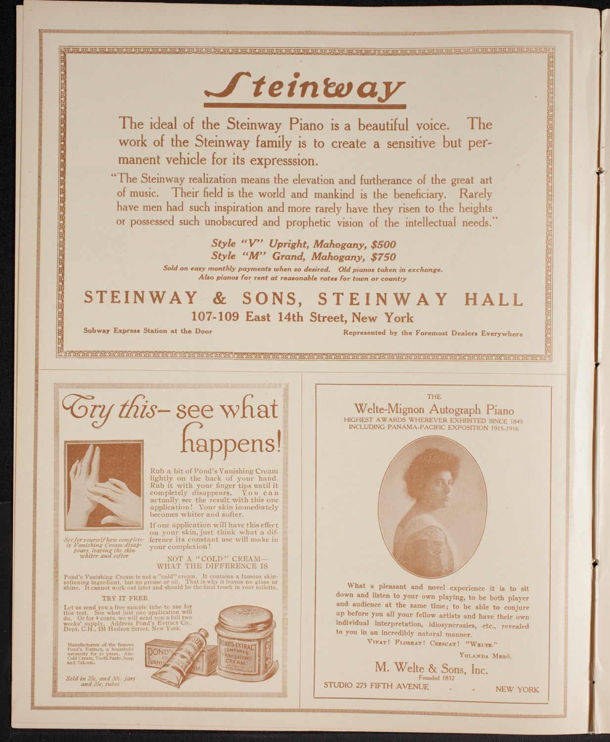William Wade Hinshaw, February 29, 1916, program page 4