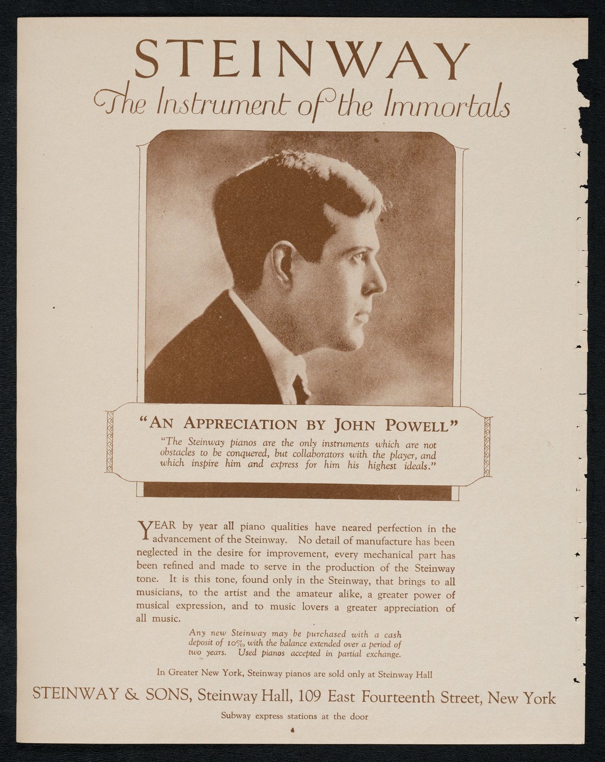 Philadelphia Orchestra, April 3, 1923, program page 4