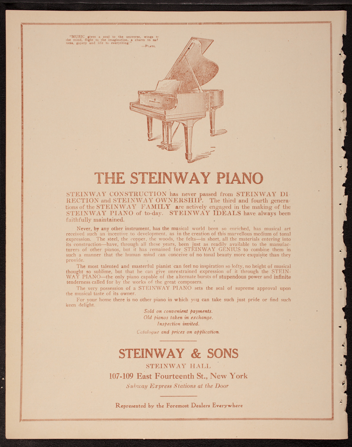 Evening Mail Save-A-Home Fund Concert: New York Philharmonic, November 19, 1919, program page 4