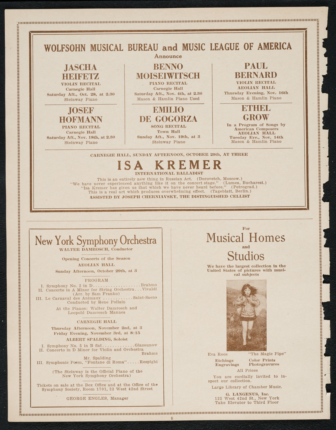 Roosevelt Birthday Celebration, October 27, 1922, program page 8