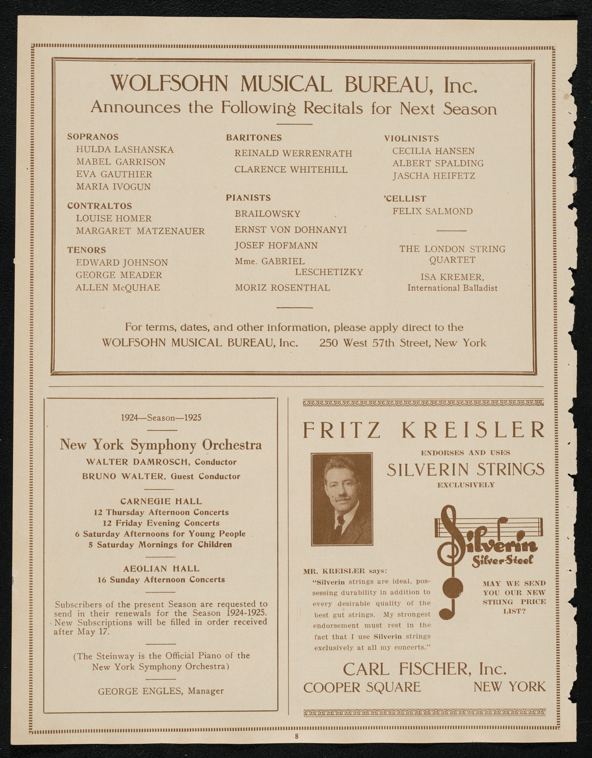 Louise Baylis Dancers, May 3, 1924, program page 8