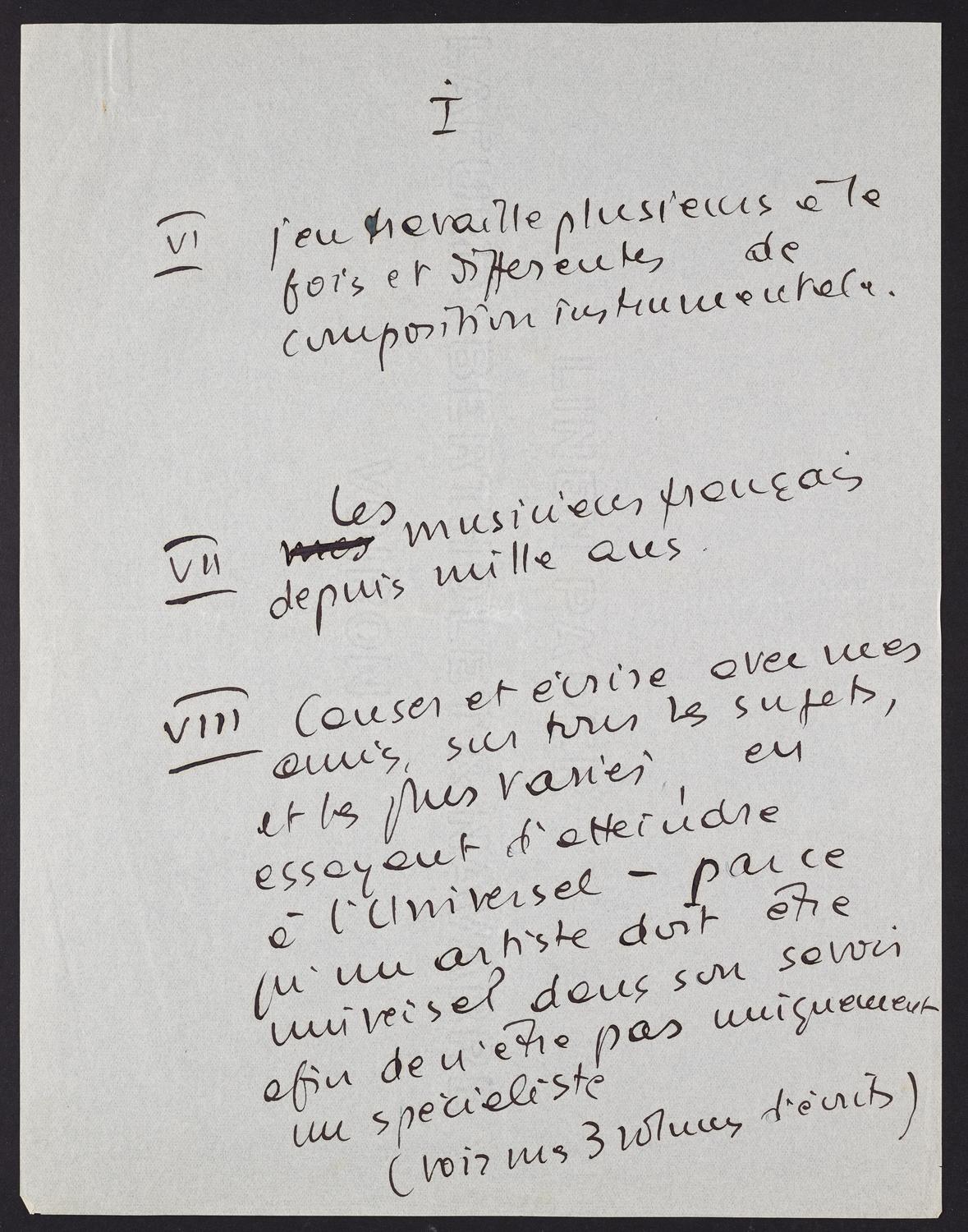 Correspondence from George Migot to David Ewen, page 10 of 11