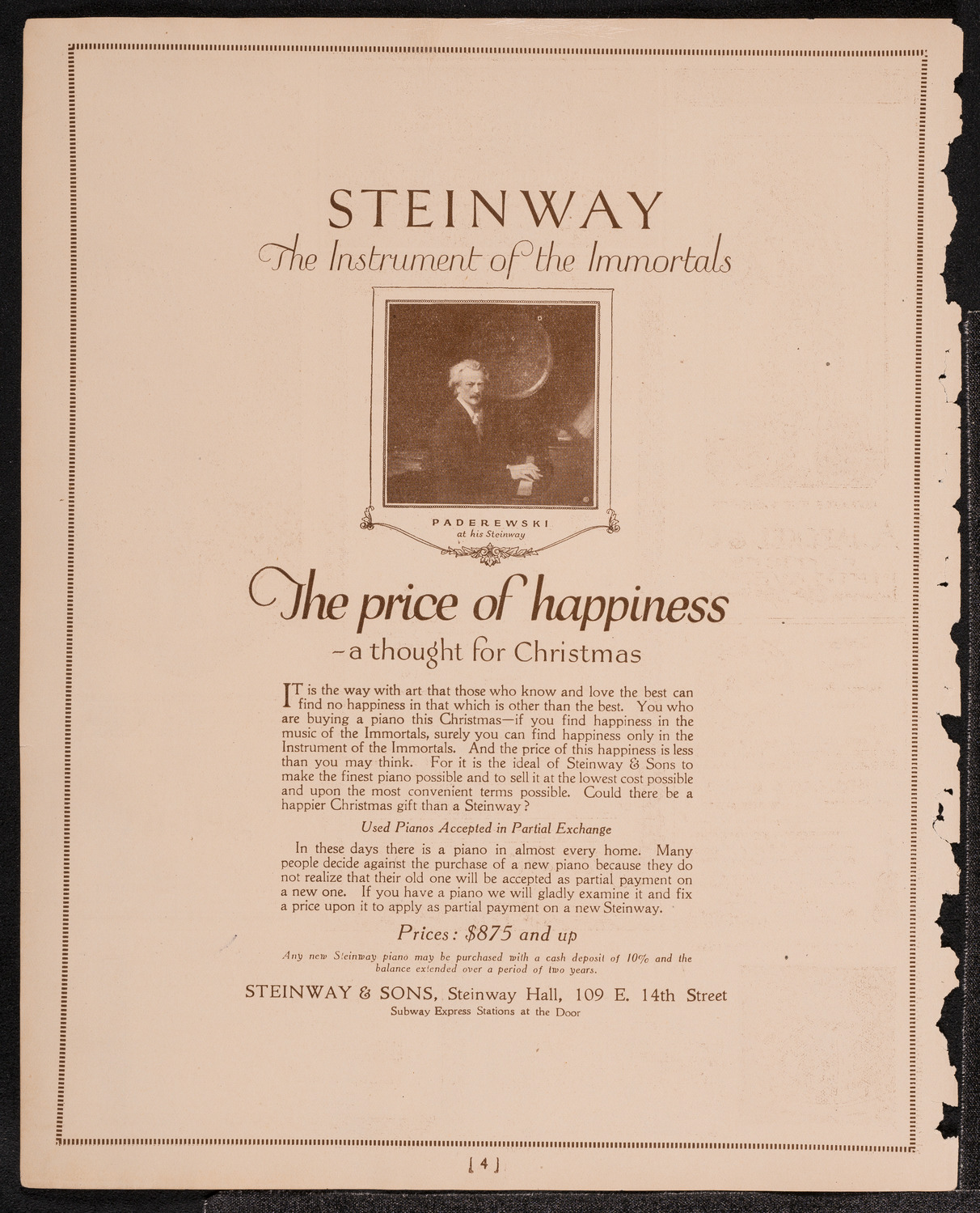 Grand Music Festival, December 19, 1921, program page 4