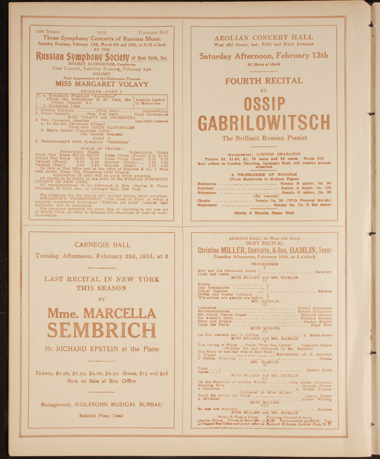Symphony Concert for Young People, February 6, 1915, program page 10