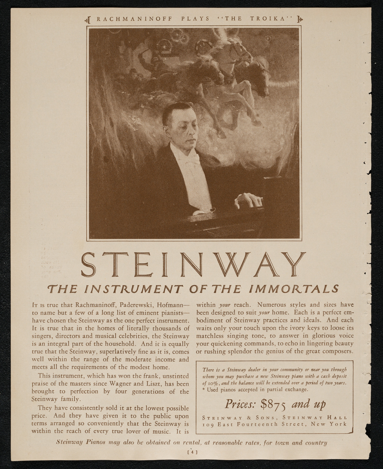 New York Philharmonic, October 17, 1924, program page 4