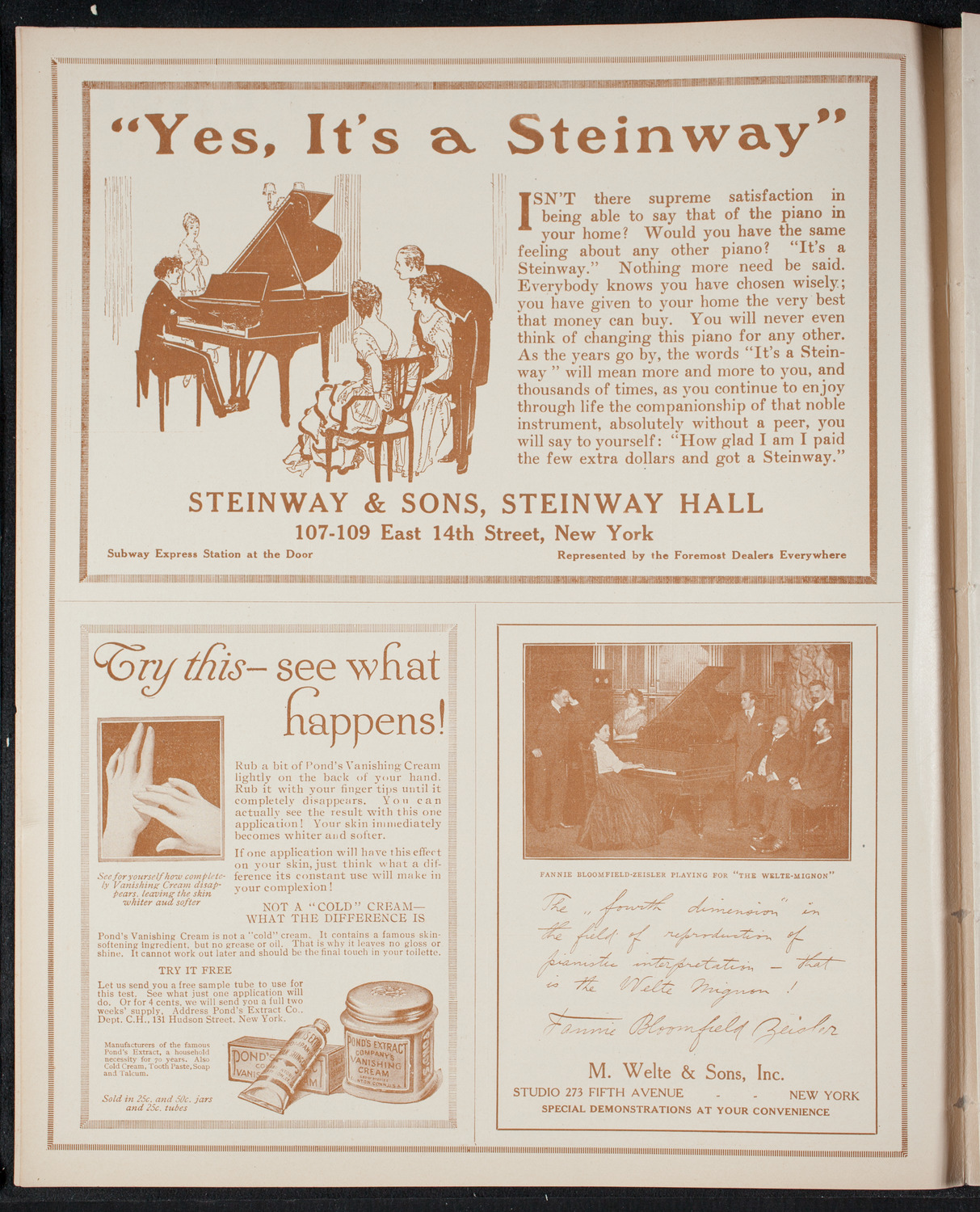 New York Philharmonic, November 18, 1915, program page 4